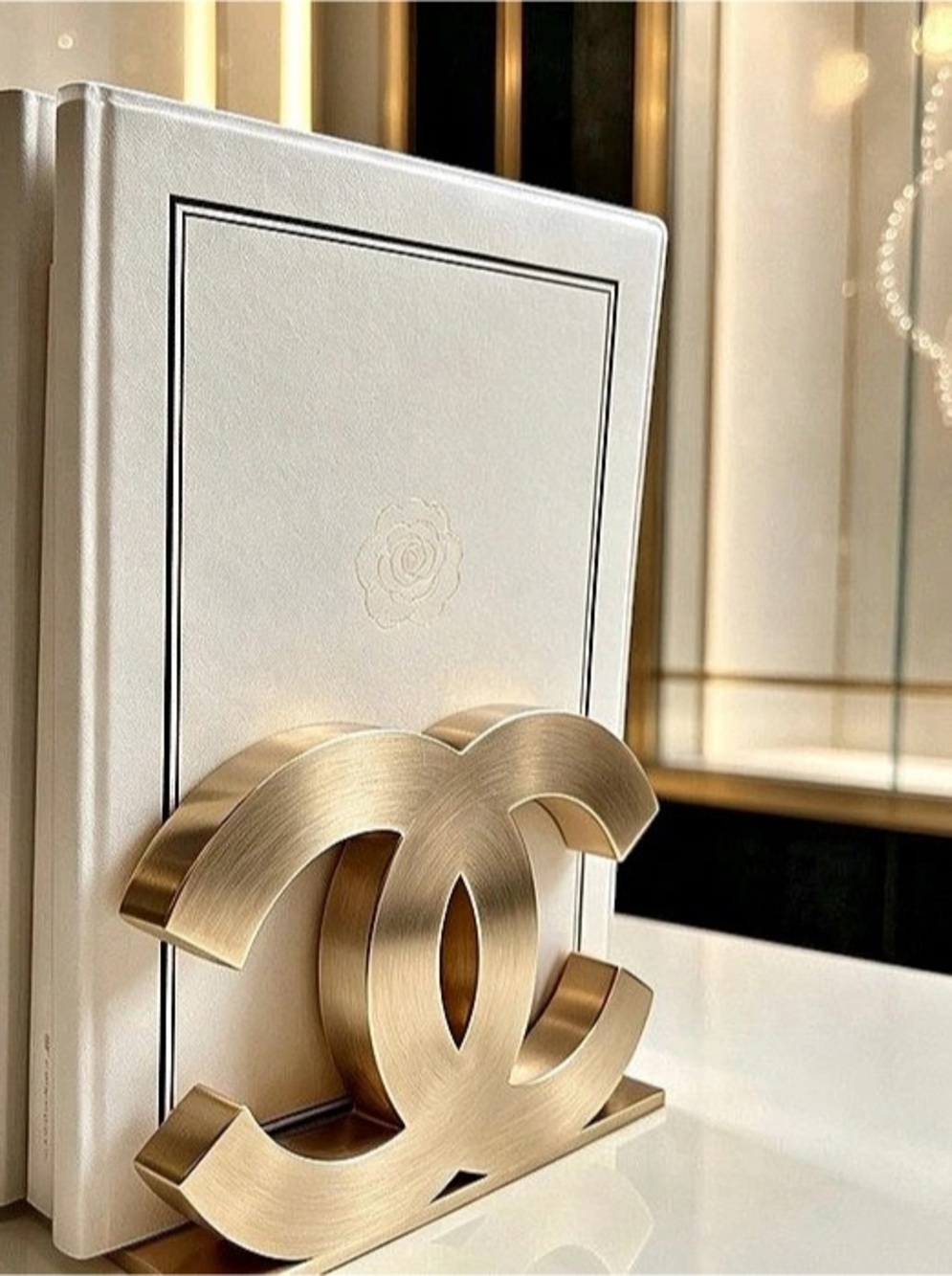 CC Logo Book Stand Black & Gold Like New